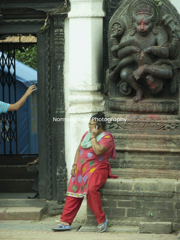 Asian lady with phone